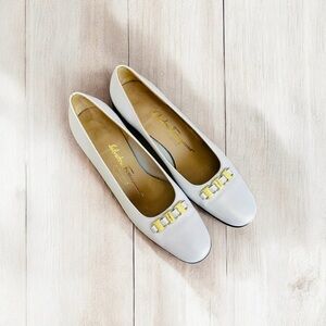Italian pearl white leather designer princess shoes Sz 9.54A